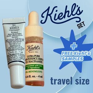 🆕 *NEW* KIEHL’S |TRAVEL|  Set Serums Niacin amide & Retinol + samples